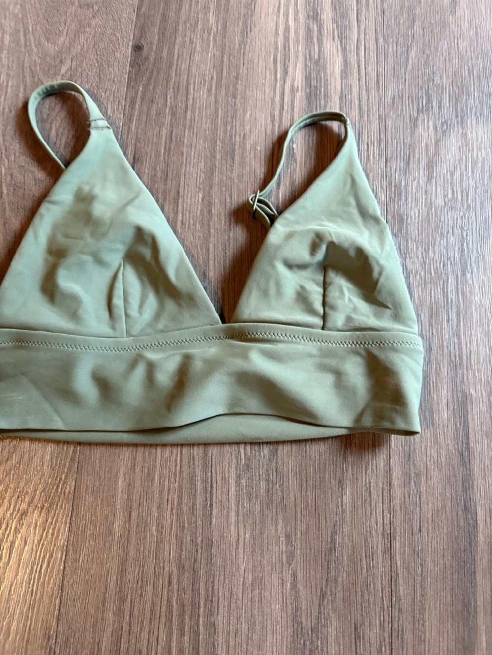 aerie Olive Green Triangle Bikini Top